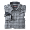 Johnston & Murphy Men's Button-Front Knit Shirt Navy Gingham