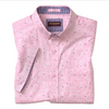Johnston & Murphy Men's Printed Cotton Short-Sleeve Shirt Pink