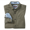 Johnston & Murphy Men's Printed Cotton Shirt Olive/Navy Linked Oval