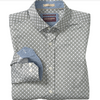 Johnston & Murphy Men's Printed Cotton Shirt White Multi Square Tile