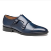  Johnston & Murphy Men's Sullivan Double-Buckle Cap Toe Navy Italian Calfskin