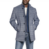 Johnston & Murphy Men's Upton Car Coat Navy Plaid