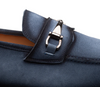 Mezlan Bracco Suede Ornament Loafer Blue