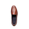 PALIO Genuine Crocodile and Calfskin Basketweave Slip On, Cognac