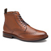 Johnston & Murphy Men's XC+ Durham Embossed Wingtip Shearling Boot Cognac Waterproof Full Grain 