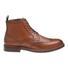 Johnston & Murphy Men's XC+ Durham Embossed Wingtip Shearling Boot Cognac Waterproof Full Grain 