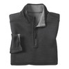 Johnston & Murphy Men's Reversible Channel Quilted Quarter-Zip Gray Heather/Black