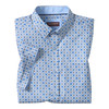 Johnston & Murphy Logan Printed Short-Sleeve Shirt Blue/Orange Geo Floral