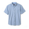 Johnston & Murphy Logan Printed Short-Sleeve Shirt Blue/Orange Geo Floral