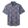 Johnston & Murphy Logan Printed Short-Sleeve Shirt Navy/Red Bandana 
