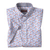 Johnston & Murphy Printed Short-Sleeve Shirt Blue/Red Ocean Icons