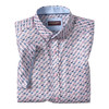 Johnston & Murphy Logan Printed Short-Sleeve Shirt Pink/Blue Flamingos