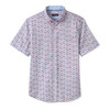 Johnston & Murphy Logan Printed Short-Sleeve Shirt Pink/Blue Flamingos