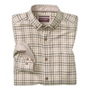 Johnston & Murphy Heathered Woven Shirt Tan/Brown Tonal Check 