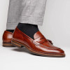 Zelli Roma Hand Burnished Penny Loafers Cognac Clearance Only