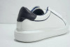 G. Brown Puff-7004 Calfskin Sneaker White w/ Black Tab + Lining