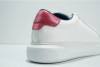 G. Brown Women's Puff Calfskin Sneaker White W/ Red Tab 
