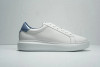 G. Brown Puff Women's Calfskin Sneaker White W/ Blue Tab