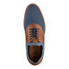 Johnston & Murphy Men's Braxton Knit Saddle Navy knit/Cognac Full Grain