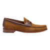 Johnston & Murphy Baldwin Penny Loafer Snuff Waxed English Suede/brown Full Grain