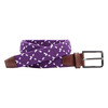 Johnston & Murphy Game Day Woven Stretch-Knit Belt Purple