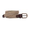 Johnston & Murphy Woven Stretch-Knit Belt Tan Multi