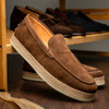 Zelli AMATO Suede Loafer Chocolate Dark Brown