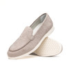 Zelli LIVORNO Stampata Crocodile Nubuk Loafer, Bone