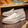 Zelli LIVORNO Stampata Crocodile Nubuk Loafer, Bone