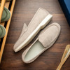 Zelli LIVORNO Stampata Crocodile Nubuk Loafer, Bone