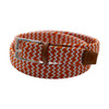 Torino Game Day Italian Woven Stretch Belt in Orange and White