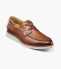 Florsheim Launch Moc Toe Elastic Lace Boat Shoe Cognac Multi  