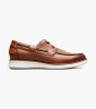 Florsheim Launch Moc Toe Elastic Lace Boat Shoe Cognac Multi  