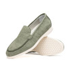 Zelli LIVORNO Stampata Crocodile Nubuk Loafer, Celery