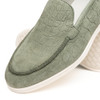 Zelli LIVORNO Stampata Crocodile Nubuk Loafer, Celery