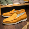 Zelli LIVORNO Stampata Crocodile Nubuk Loafer, Cognac
