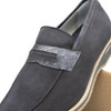 Zelli MEO 3 Sueded Goatskin Penny Loafer, Grey 