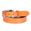 Torino Italian Alligator Grain Calf Leather Belt in Orange