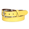 Torino Italian Alligator Grain Calf Leather Belt in Yellow
