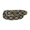 Torino Italian Woven Rayon Stretch with Suede Tabs Casual Belt in Desert Camo
