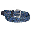 Torino Italian Multicolored Woven Cotton Belt in Navy Multi