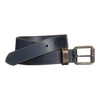 Johnston & Murphy Contrast Stitch Leather Belt Navy