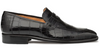 Mezlan Piccolo Alligator Penny Loafer Black