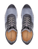 Mezlan Barrow Crocodile Sneaker Pearl Grey/Black