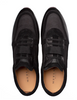 Mezlan Riumar Suede/Linen Sneaker Black