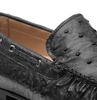 Mezlan Genuine Ostrich Moccasin Slip On Black