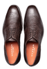 Mezlan Aspen Pebbled Leather Derby Brown