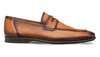 Mezlan Deerskin Penny Loafer Cognac