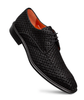 Mezlan Montage Printed Suede Derby Black