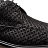 Mezlan Montage Printed Suede Derby Black